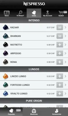 Nespresso android App screenshot 2